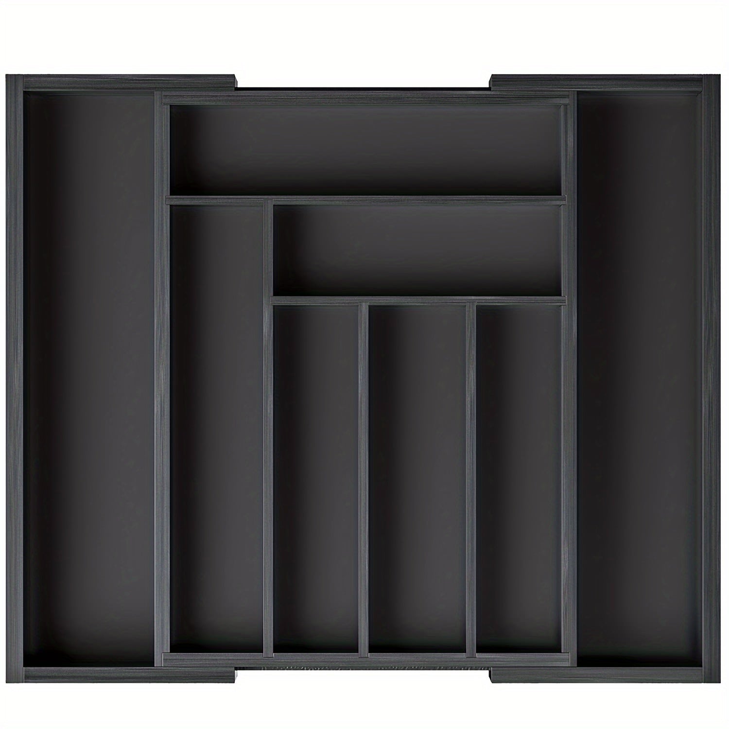 Bambuk pichoq va vilkalar saqlash qutisi, choʻziladigan stol uchun idish-tovoq tashkilotchisi, 1 dona