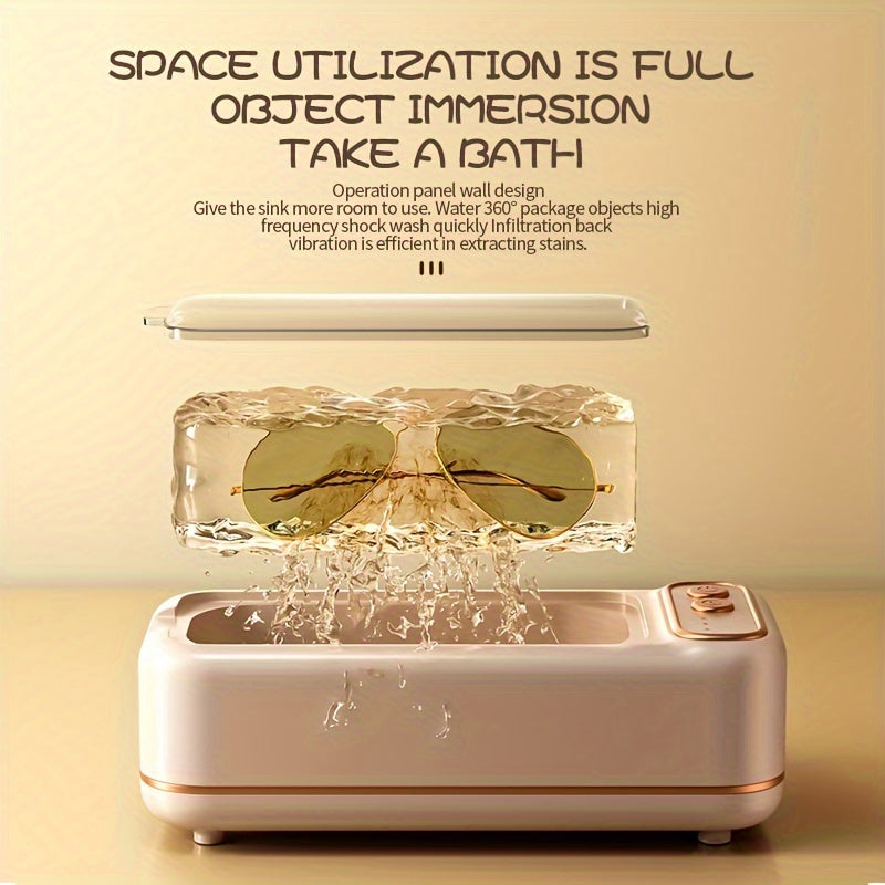 USB Rechargeable Jewelry and Eyeglass Cleaner High-Efficiency Vibration Home Use