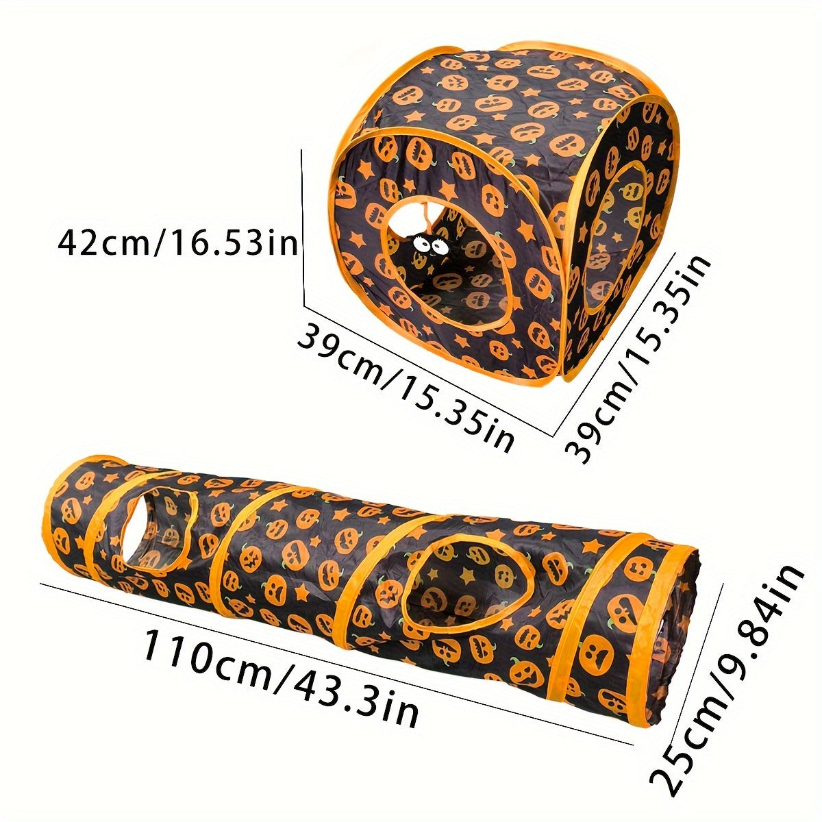 22-Piece Cat Toy Set with Tunnel Crinkle Balls Feathers Playballs for Indoor Cats