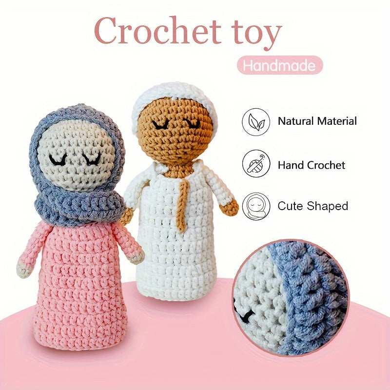 Ручные мусульманские куклы для детей - уникальные подарки для крещения, сделанные из 100% чистой ручной вязки