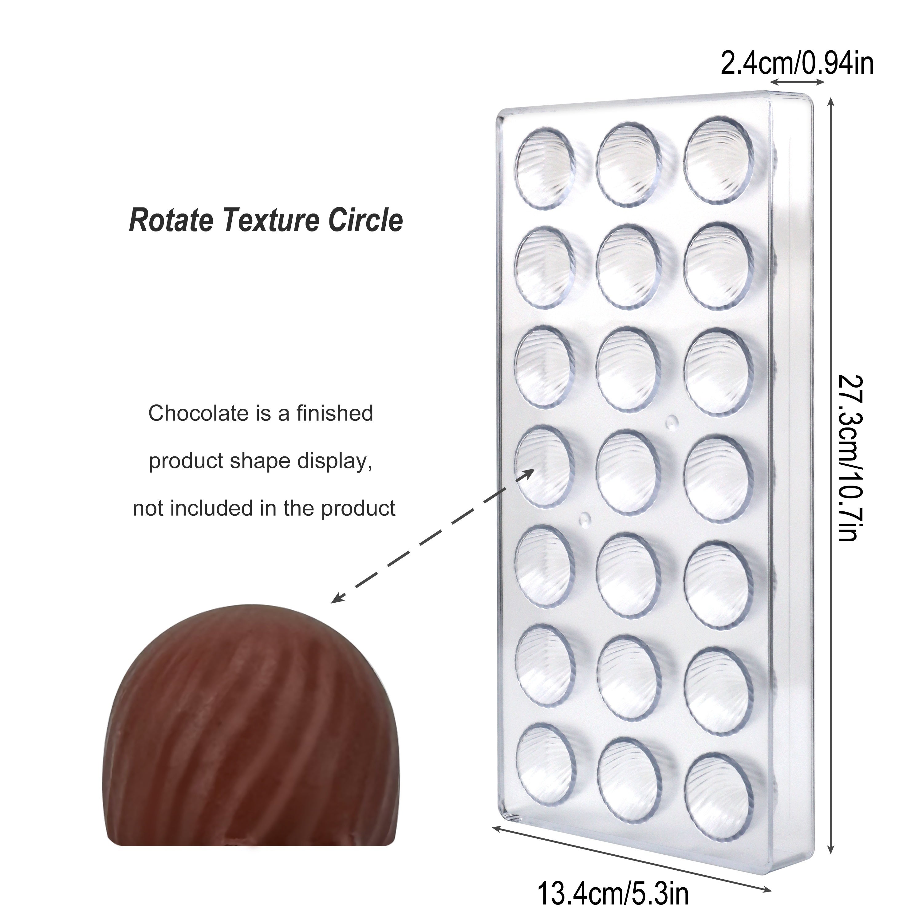Plastic Chocolate Molds Set BPA-Free Heart Egg Bar Diamond for Mousse Jelly Candy