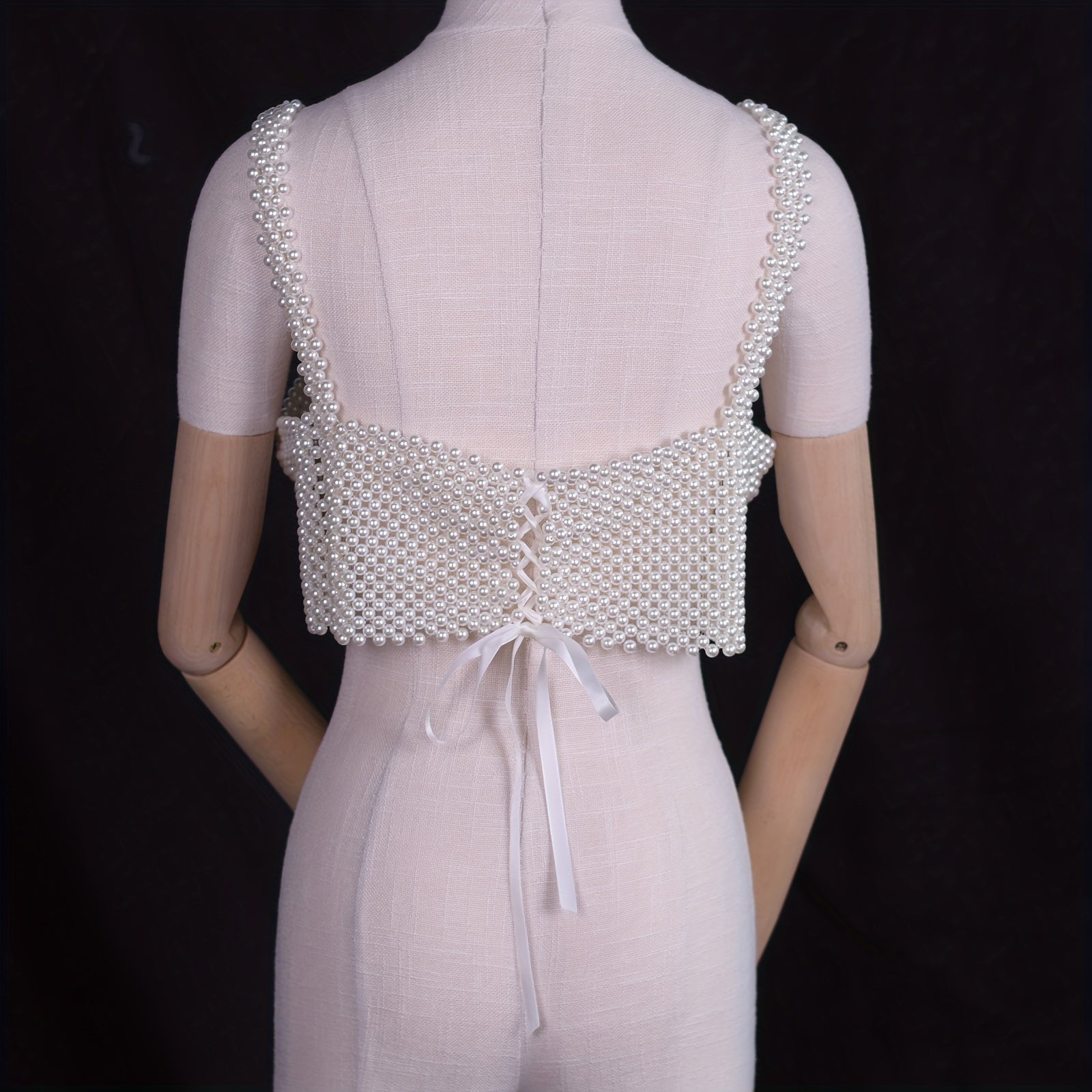 Chaleco de gasa con cuentas para mujer, estola de resina, para boda, sesión de fotos, drapeado en el hombro