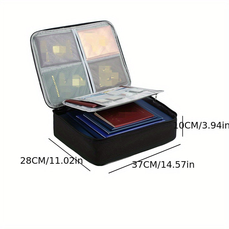 Polyester Document Organizer Bag with Large Capacity for Passports and Business Cards