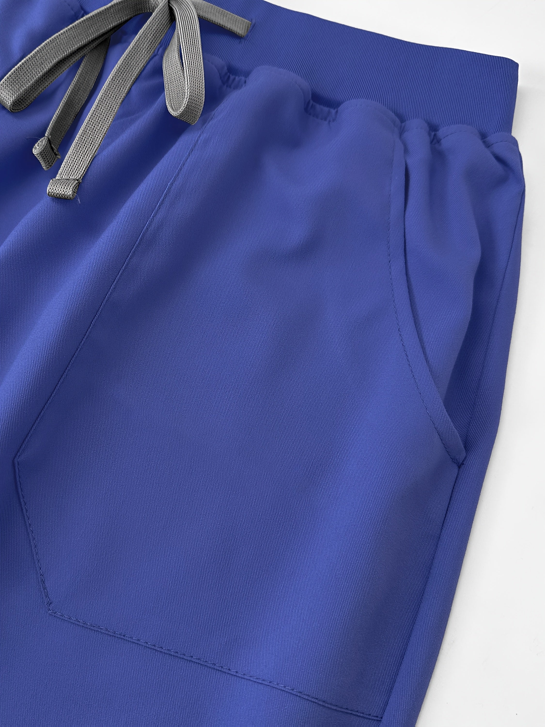 "Qisqa yengli uniseks polyester spandeks skrablar to'plami, cho'ntaklar bilan, dorixona, stomatologiya va jarrohlikda kasalxonada ishlash uchun ideal - bir rangli, barcha mavsumlar uchun kiyim"