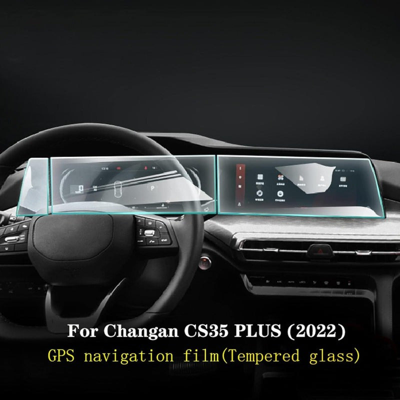 Car GPS Navigation LCD Screen Tempered Glass Protective Film for Changan CS35