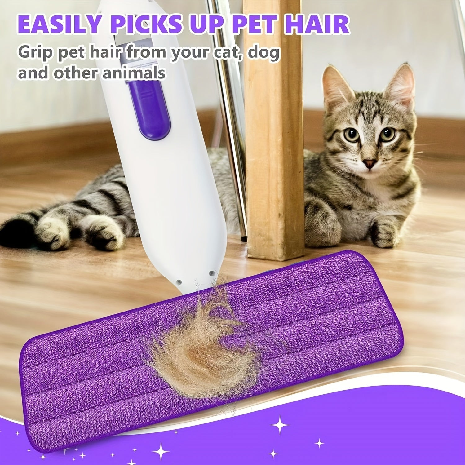 Paños de microfibra reutilizables para trapeadores con spray, limpieza de suelos de múltiples superficies