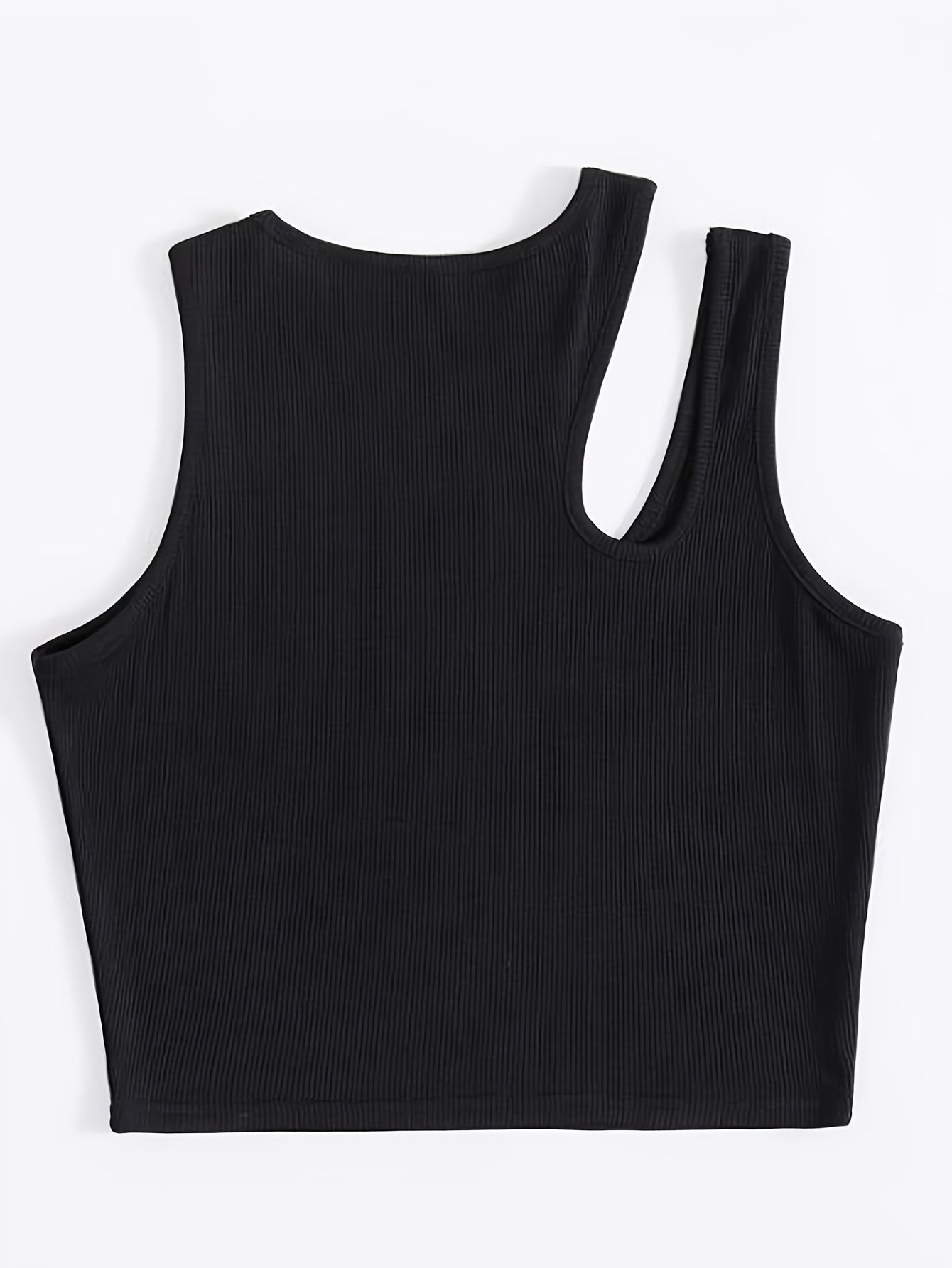 Women's Plus Size Sleeveless Tank Top Black Casual Summer Slim Fit