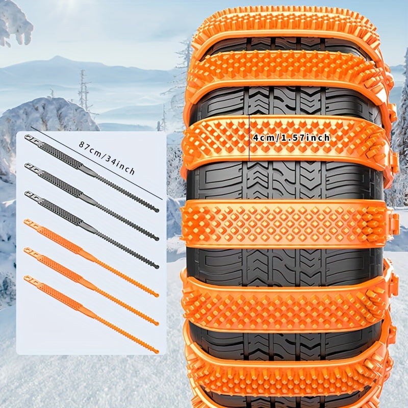 Universal Heavy-Duty Rubber Traction Tire Chains for Cars SUVs Light Trucks