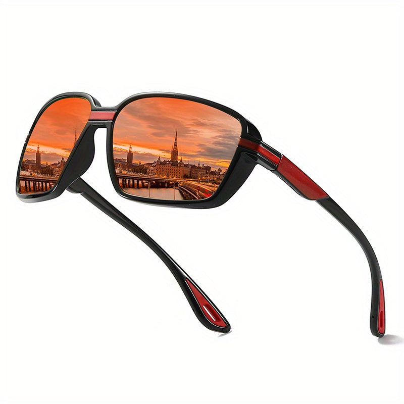 Men's Polarized Square Sports Sunglasses for Driving and Fishing