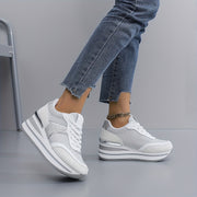 Women's Mesh Casual Sneakers With Thick Soles All-Season Breathable