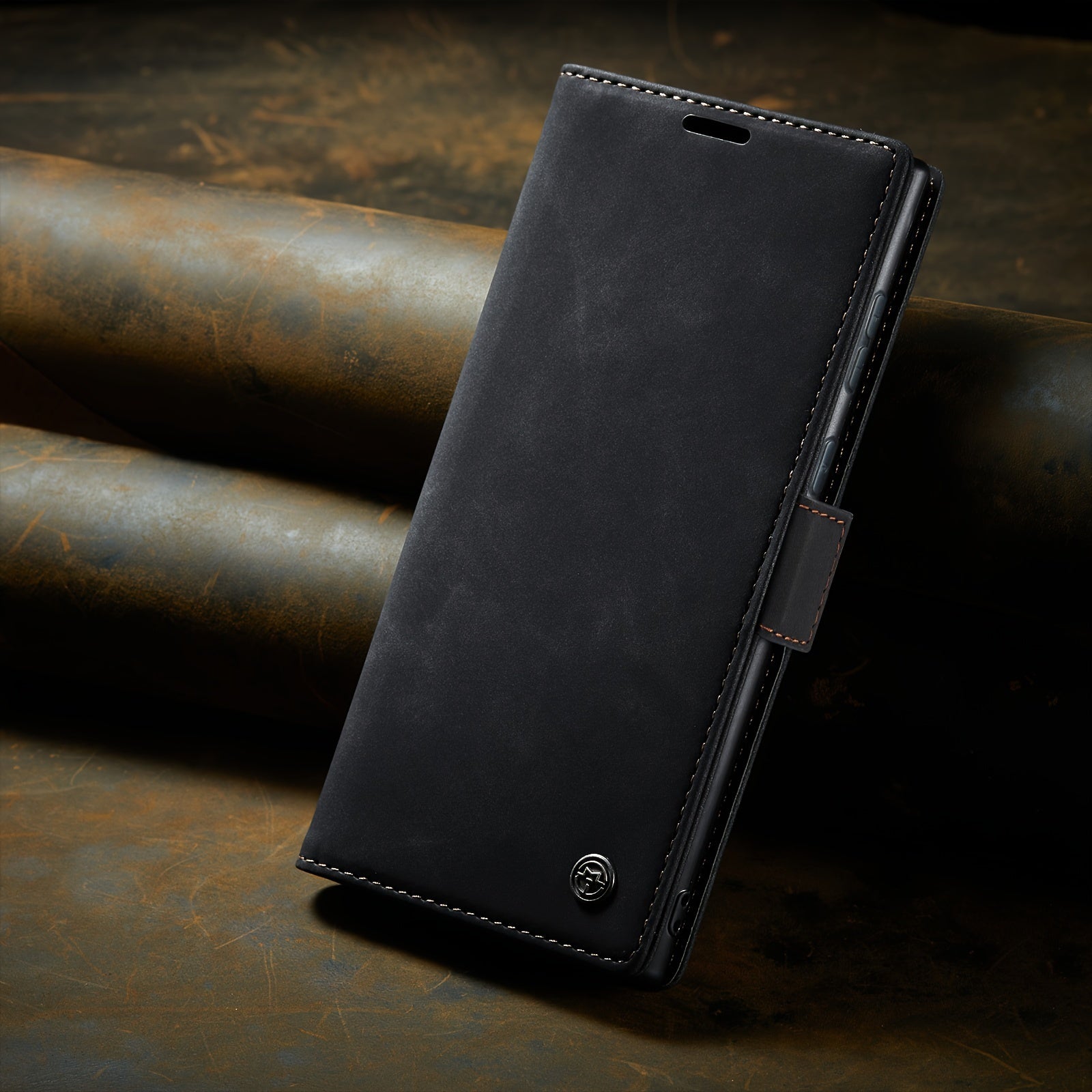 Retro Frosted Faux Leather Flip Phone Case for Samsung Galaxy S21 FE S22 Plus S23 Ultra S24 Ultra S25 S25 Plus