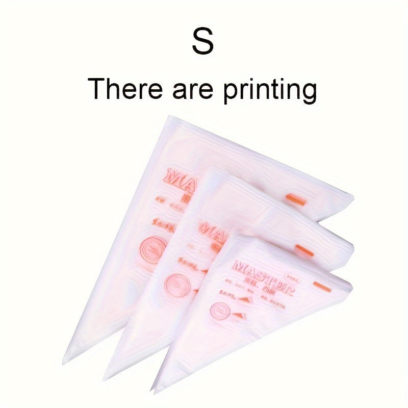Set of 100 Disposable Pastry Bags for Cake Decoration and Desserts