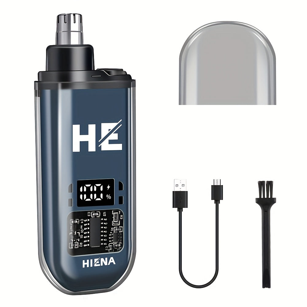 Electric Nose and Ear Hair Trimmer for Men and Women Stainless Steel Head Digital Display USB Rechargeable in 3 Colors
