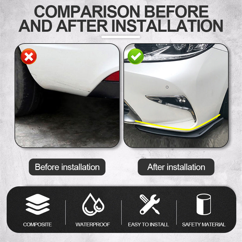 Spoiler de parachoques universal para coche, faldón lateral, labio delantero y trasero, anti-colisión