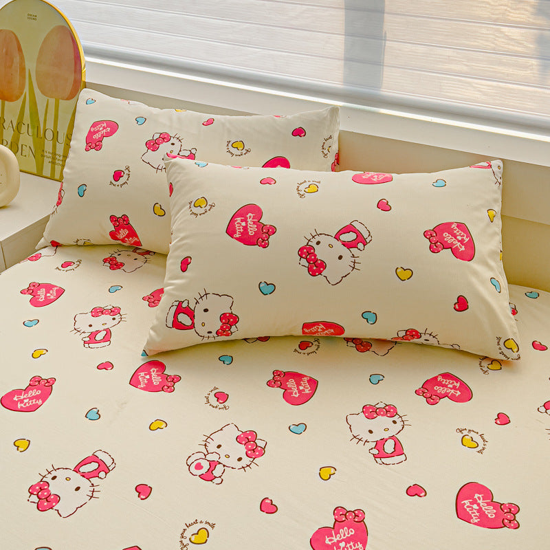 Pink Hello Kitty Pillowcase 100% Soft Breathable Fabric Envelope Closure