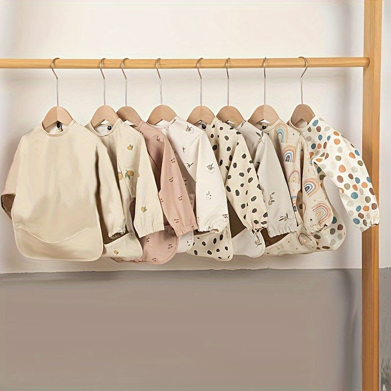 Убедитесь, что ваш ребенок остается чистым и без беспорядка с этим водонепроницаемым нагрудником с длинными рукавами, идеально подходящим для подарков на Хэллоуин, Рождество, День благодарения и Пасху.