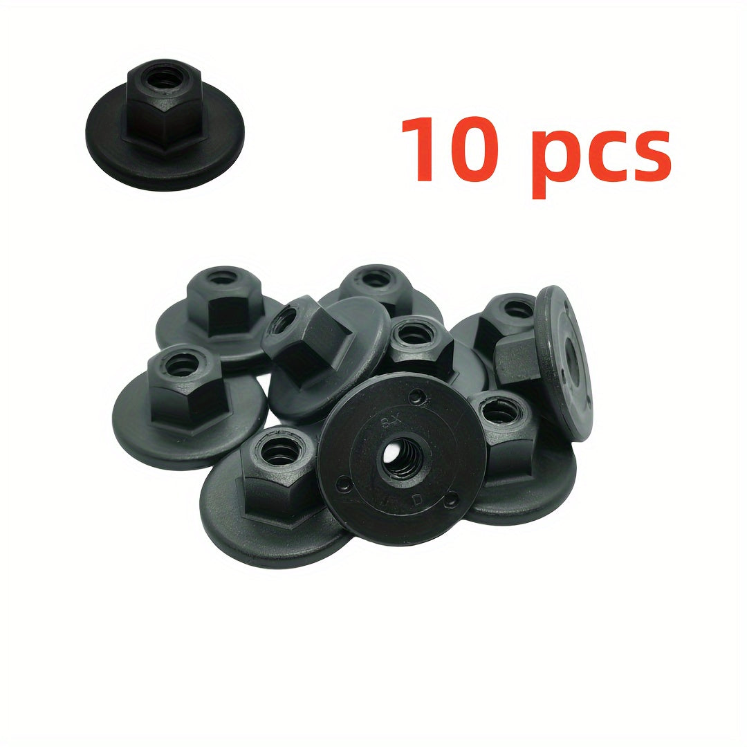 10 piezas de sujetadores de plástico para la placa de aislamiento del chasis del coche, tuercas de guardabarros