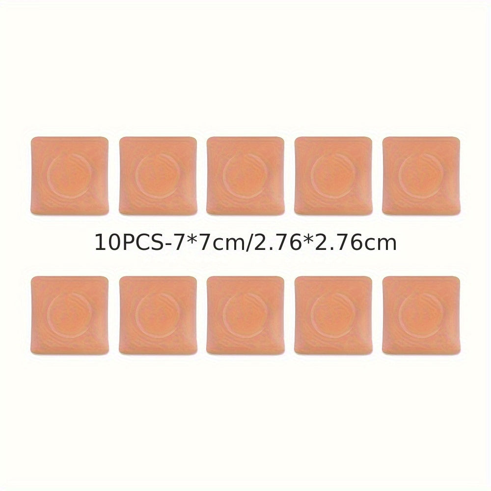 10pcs Organic Self-Adhesive Castor Oil Packs for Home Spa Treatment No Wash Leak-Proof