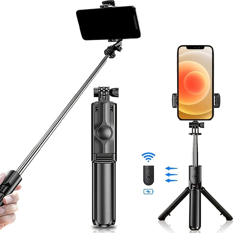 Wireless Selfie Stick Accessory with Fill Light and Remote for Smartphone