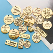 Jewelry Making Supplies 21-Piece Zinc Alloy Charm Set for DIY Necklace Bracelet Earrings