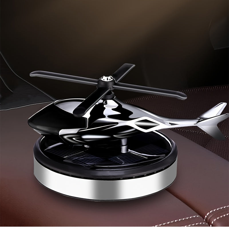 Solar Rotary Helicopter Car Air Freshener Long-Lasting Fragrance Interior Decor