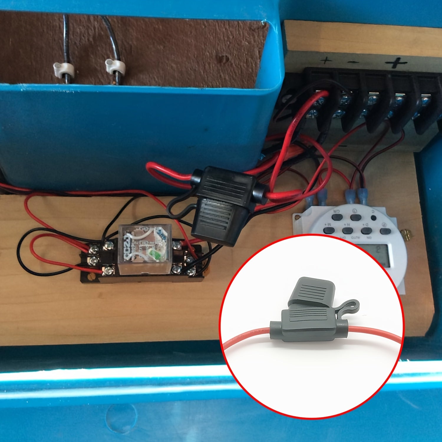 5 Sets In-Line Fuse Holders 12AWG Wiring Harness 30A Blade Automotive