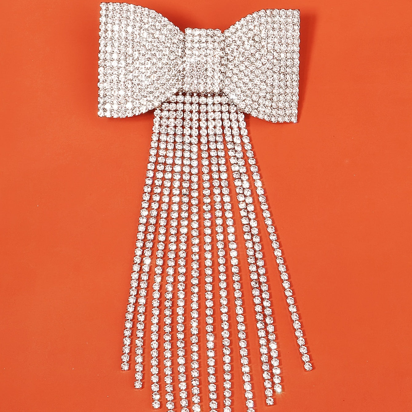 Accesorio para cabello para chicas y mujeres con borla larga, lazo de rhinestone y diseño elegante