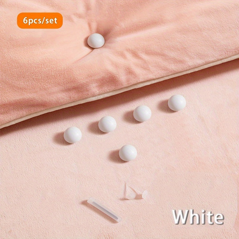 Set of 6 or 8 Mushroom Head Bedding Clips for Securing Sheets and Quilts