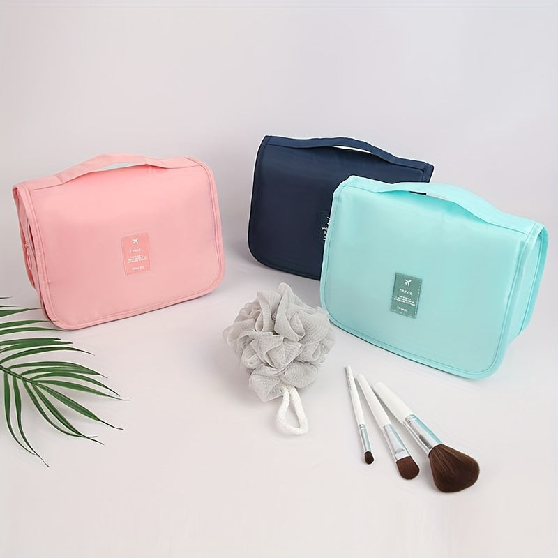 Travel Organizer Bag with Multiple Layers for Dry Wet Separation Green Blue Polyester