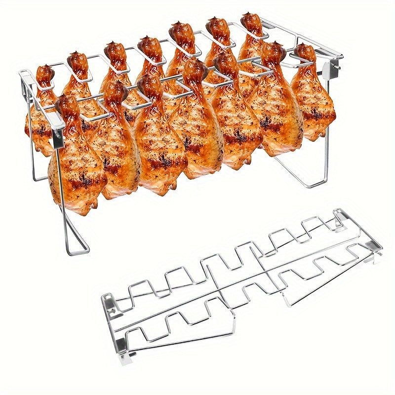 Stainless Steel Chicken Leg Rack for BBQ Grill Oven Roasting