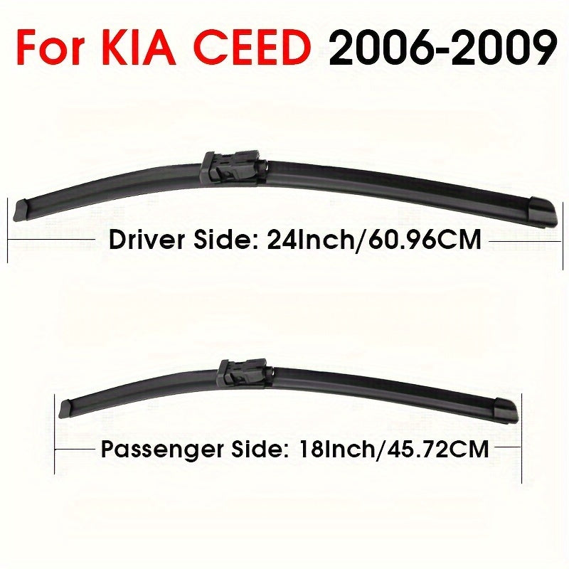 Car Windshield Wiper Blades Pair for Front Windshield Compatible with Kia Ceed 2006-2023