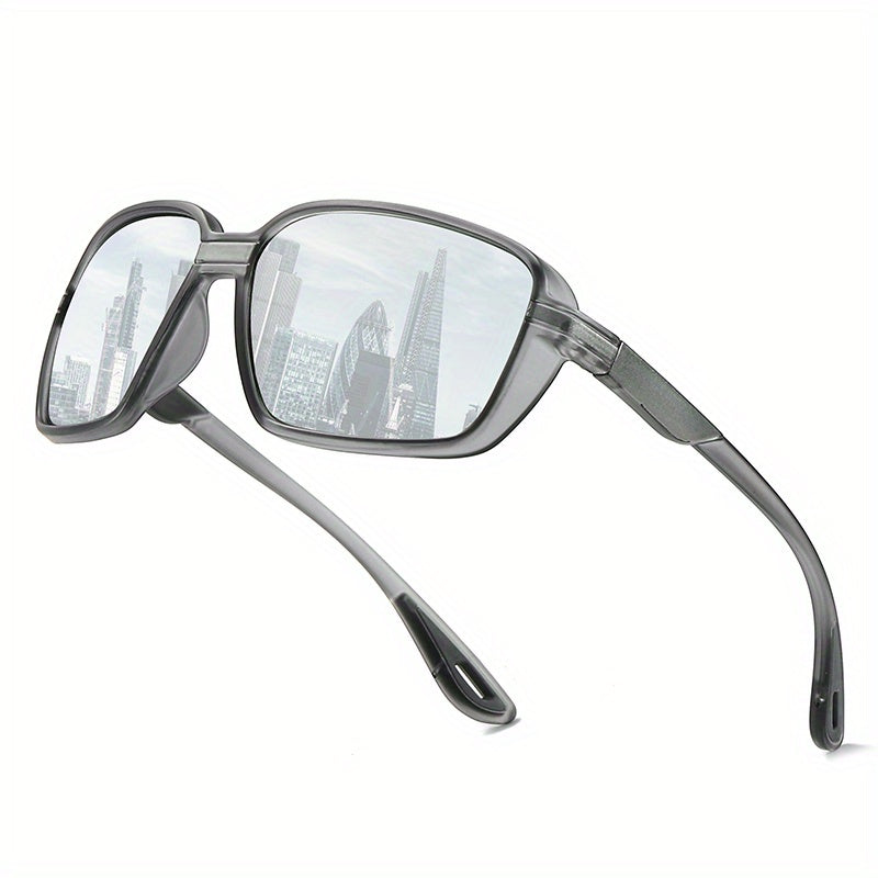 Men's Polarized Square Sports Sunglasses for Driving and Fishing