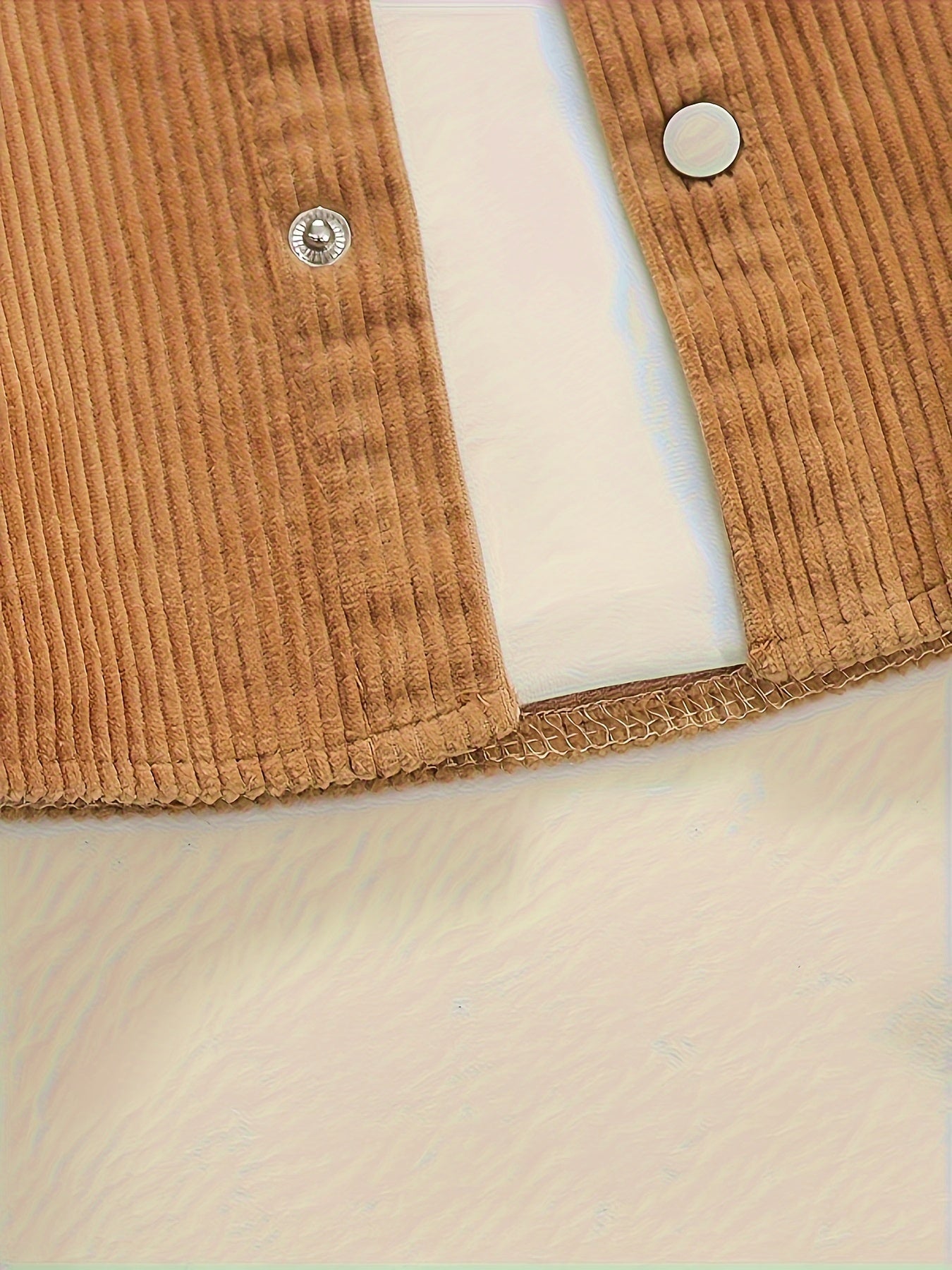 Corduroy Collar Pants Set for Men and Boys Casual Spring Fall Solid Cotton