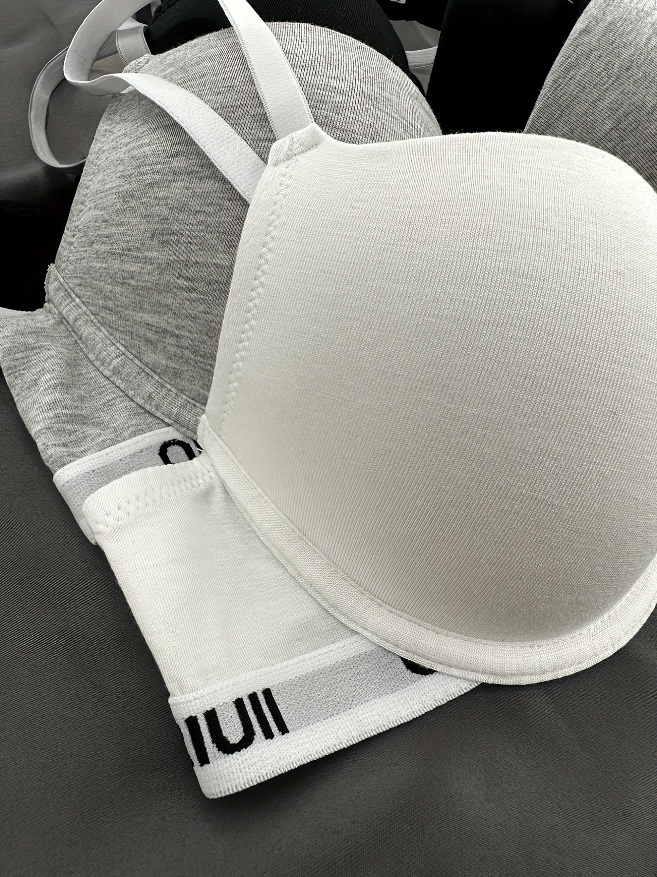 Women's Push-Up Bras Comfortable Breathable Lingerie Underwear Three-Letter Print