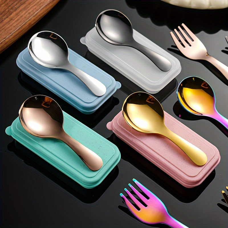 Stainless Steel Cutlery Set 3 Pieces with Box for Travel and Parties