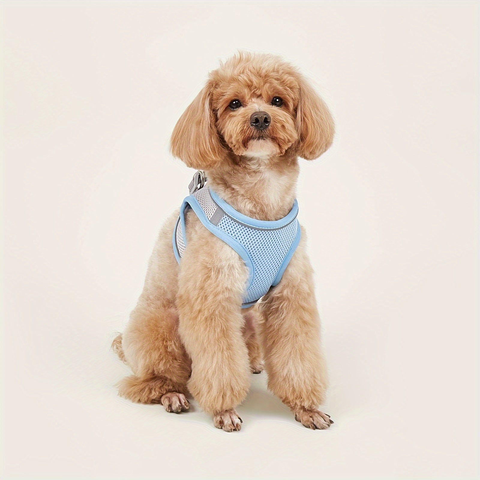Soft Mesh Pet Harness for Small Dogs and Cats with Reflective Strip