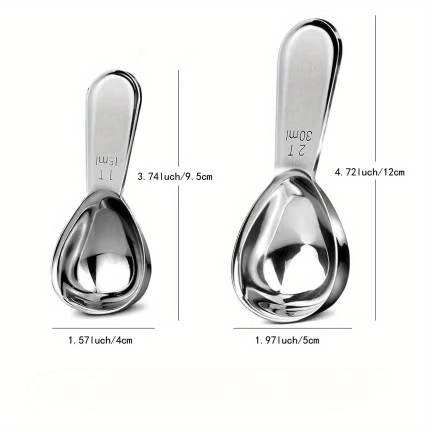 Stainless Steel Coffee Scoop with Measurement Marks for Beans and Baking
