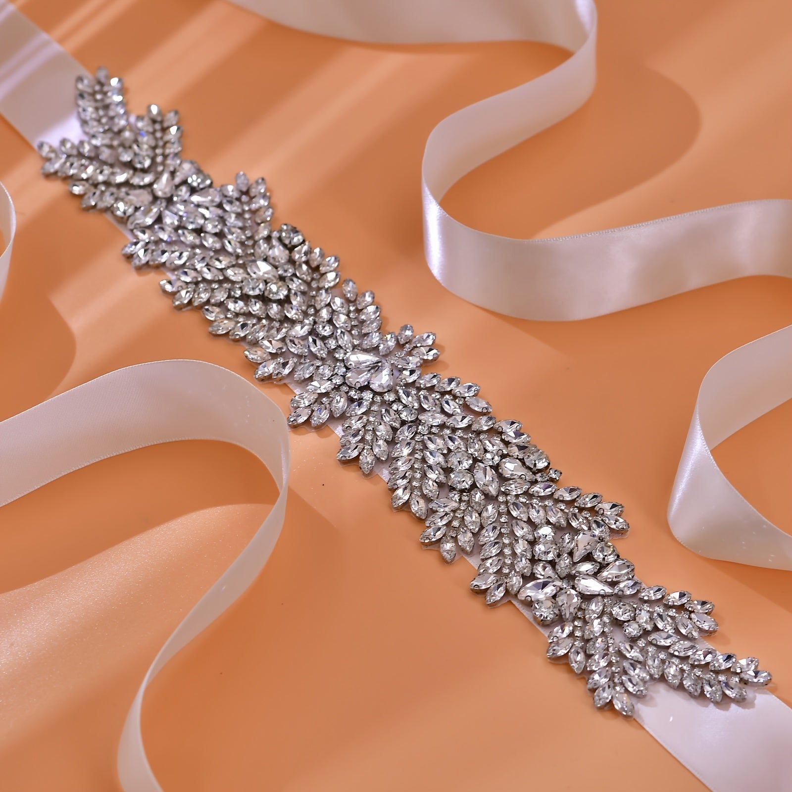 Faja de pedrería nupcial con cinturilla ancha para vestidos de boda ropa formal