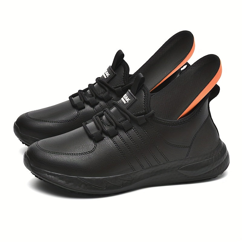 Women's Black Non-Slip Kitchen Shoes Casual Lace-Up Sneakers