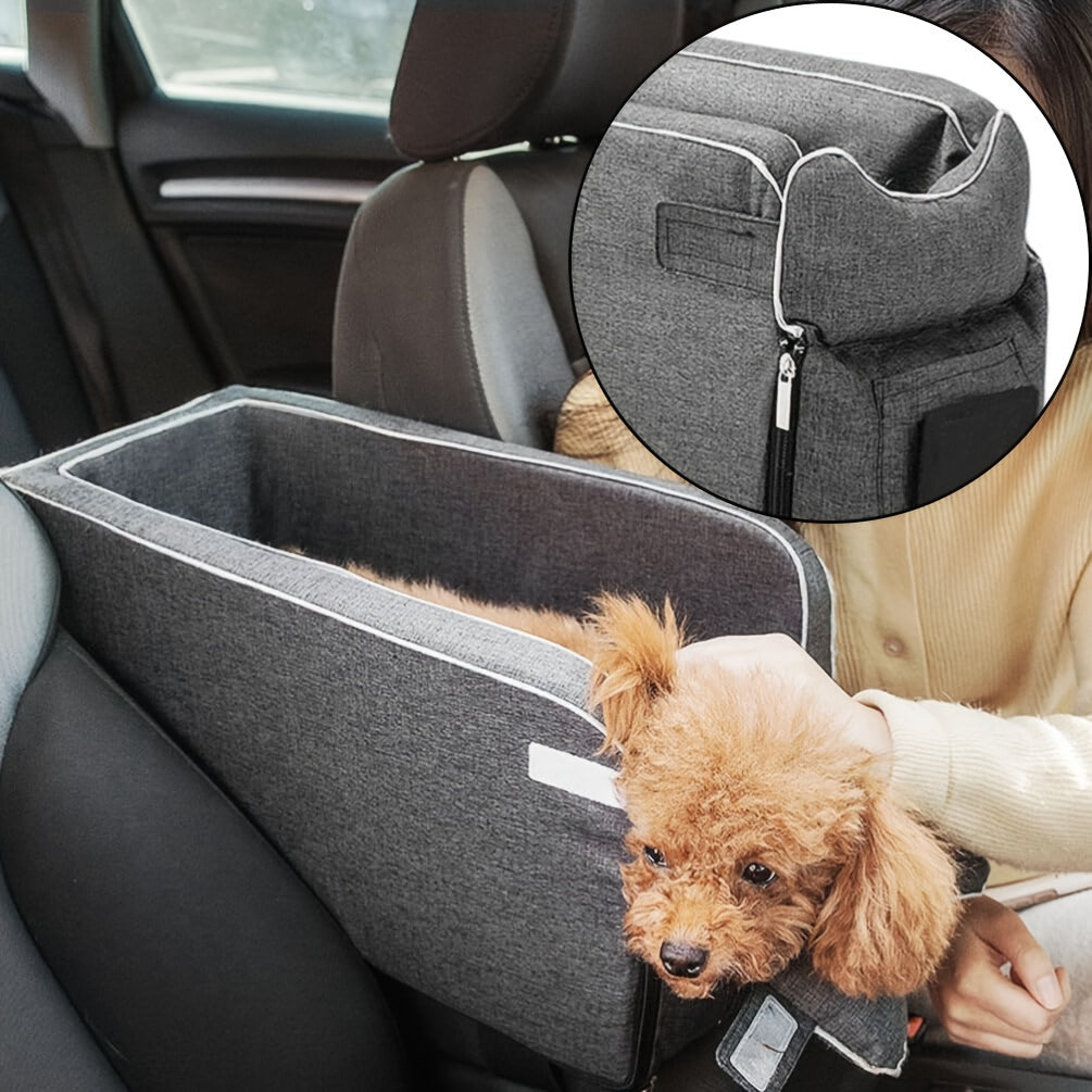 Dog Car Seat for Small to Medium Breeds Durable Polyester Safety Leash Non-Slip Travel Bed