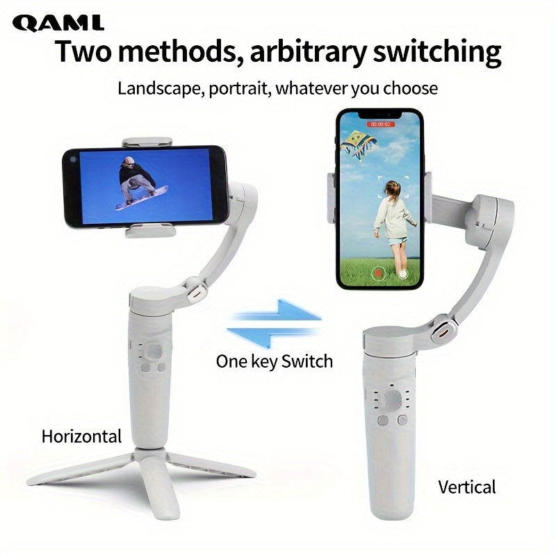 Wireless 3-Axis Smartphone Gimbal Stabilizer with Remote Control and USB Charging