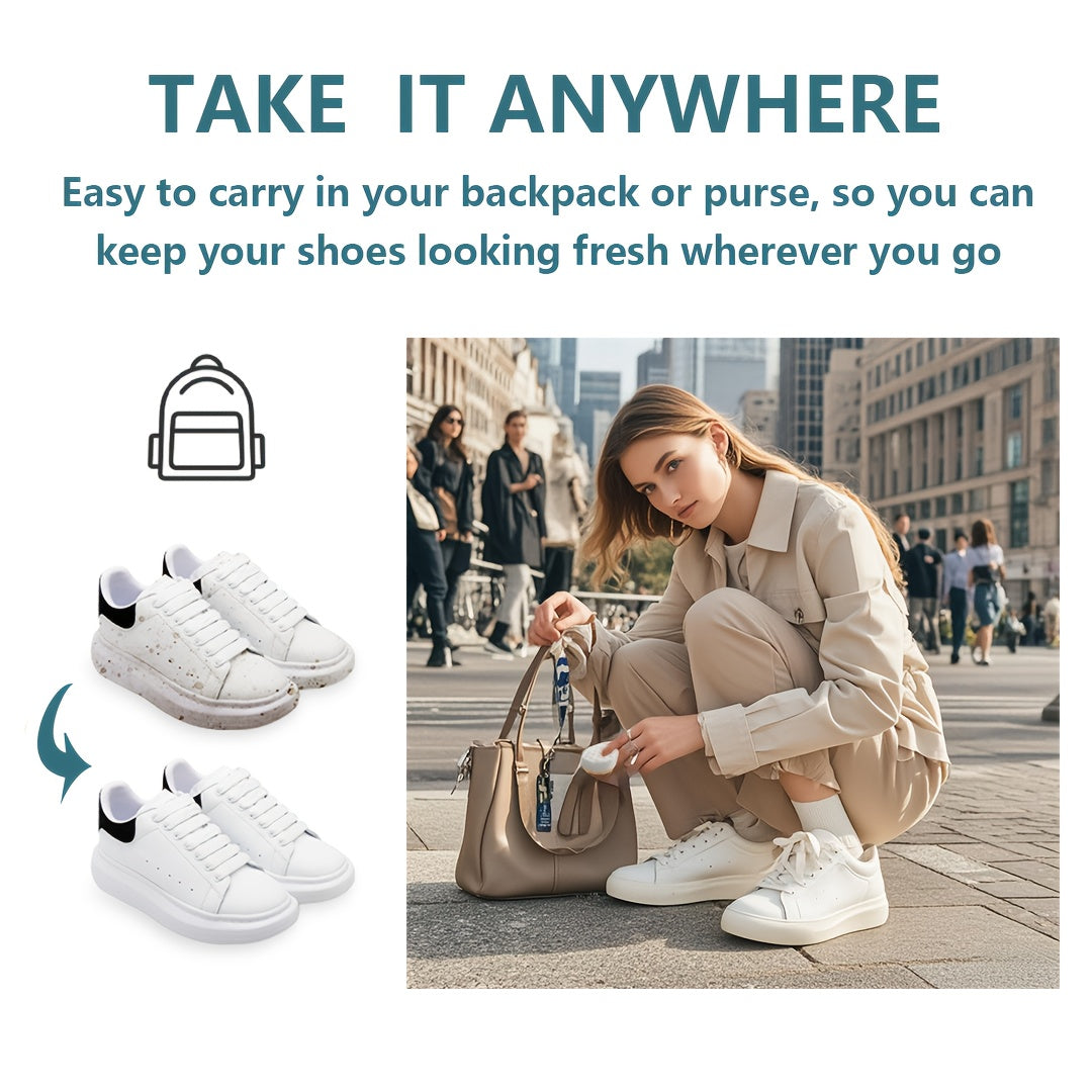 Sneaker Cleaner Sponges Dual-Sided No-Rinse Shoe Cleaning Pads