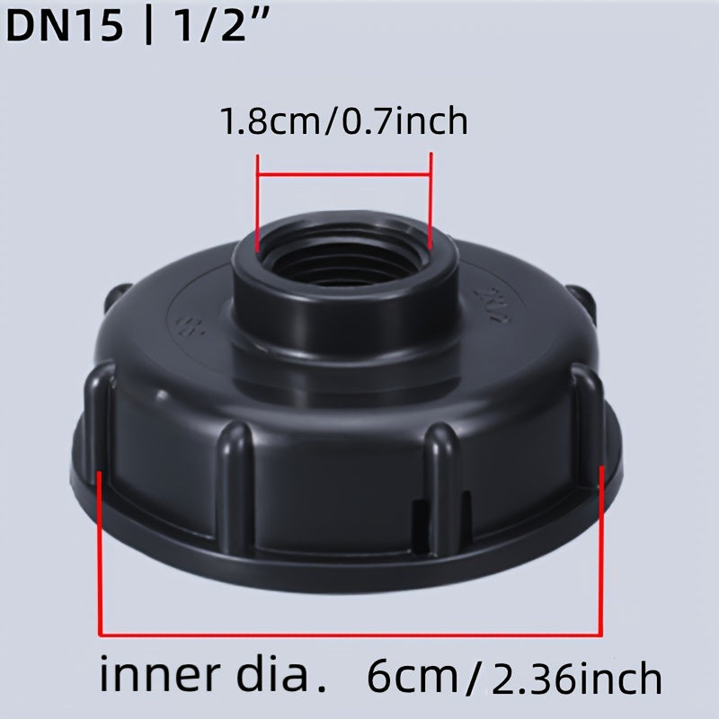 Plastic IBC Tote Adapter with Threaded Hose Drain Fitting for Garden and Lawn Care