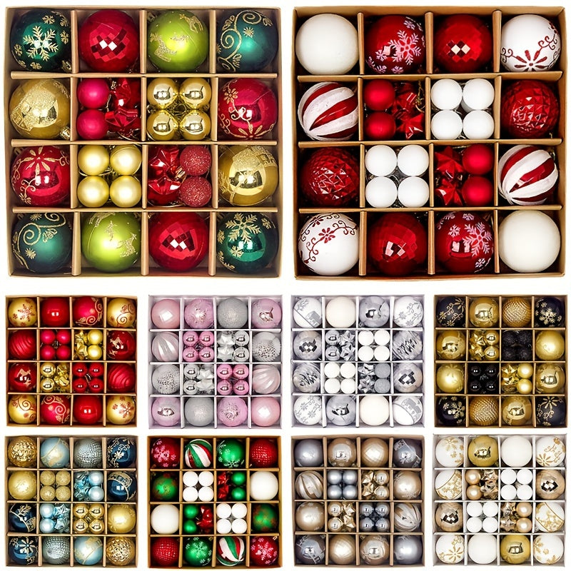 44 bolas decorativas para árbol de Navidad para decorar fiestas, bodas y regalos