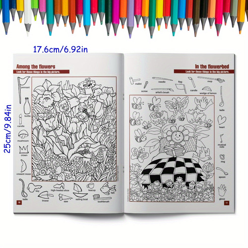 Children's Seek and Find Book to Improve Focus Observation Skills Activity Puzzle