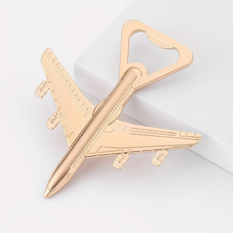 Golden Metal Airplane Bottle Opener Stainless Steel Travel Party Gift