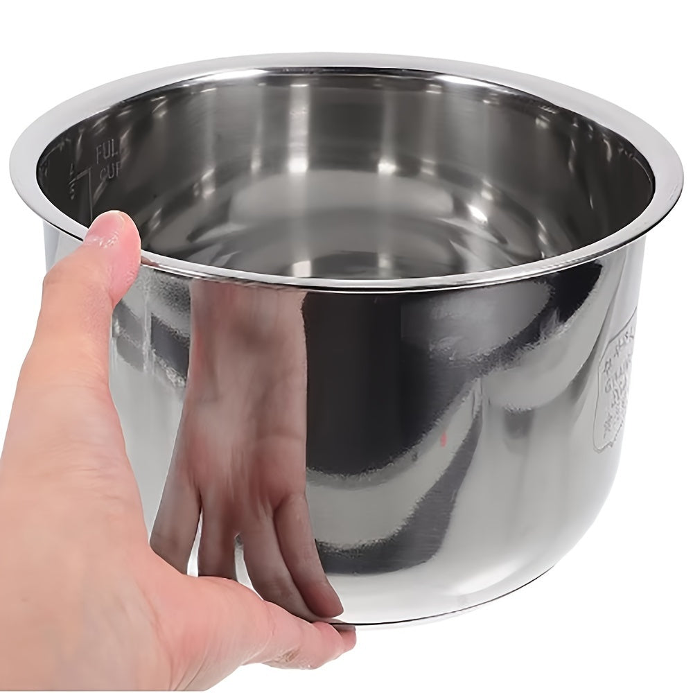 304 Stainless Steel Rice Cooker Pot Set with Non-Stick Inner Liner and Steamer Basket