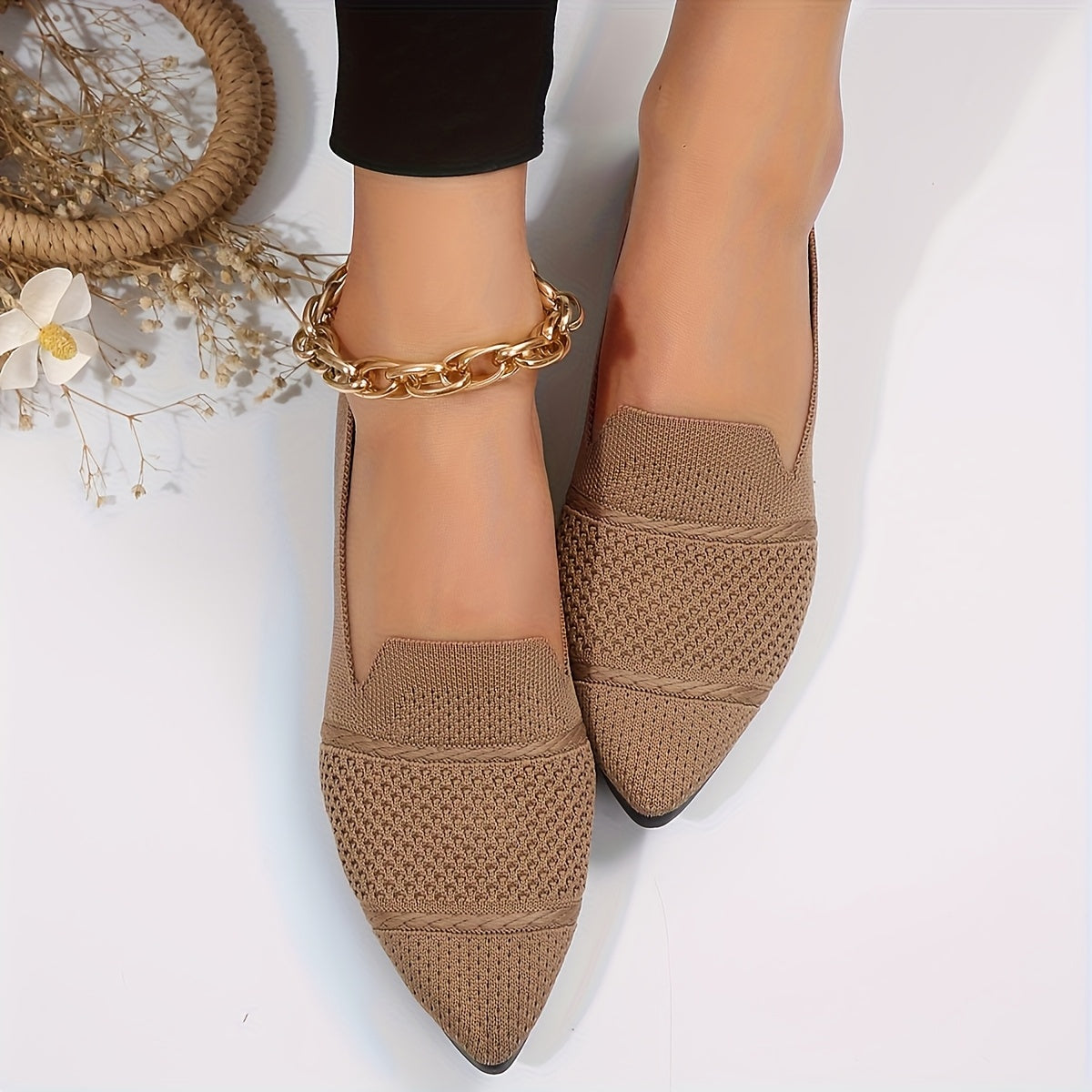 Women Breathable Flat Shoes Leather Comfortable Summer Shoes