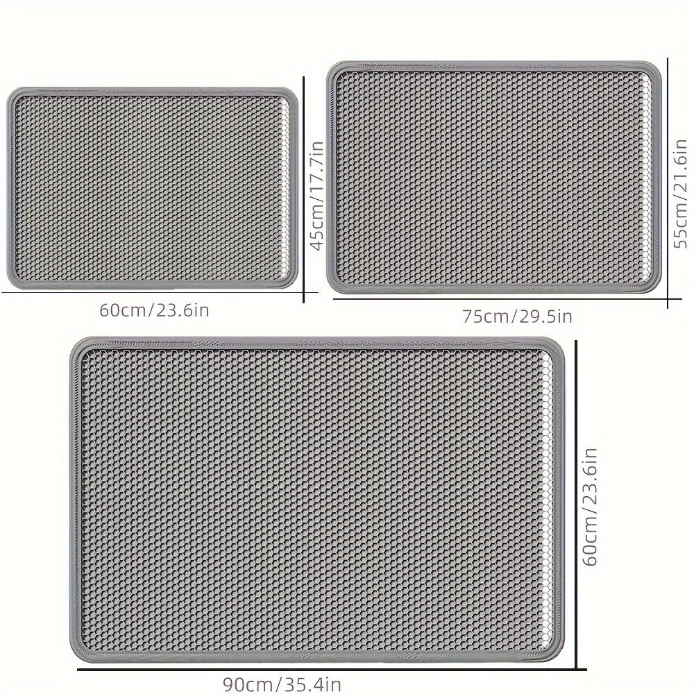 Large Double-Layer Cat Litter Mat Leakproof Spill-Resistant EVA Extra Large