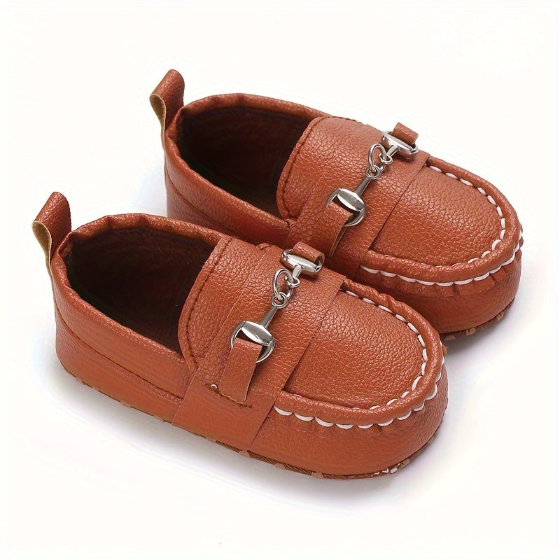Zapatillas slip-on de color sólido para bebés niños, calzado ligero antideslizante y casual para primavera y otoño